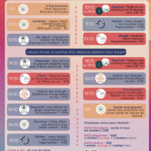FESTIVAL VIBRATIONS - LE PROGRAMME CHEZ SUZANI